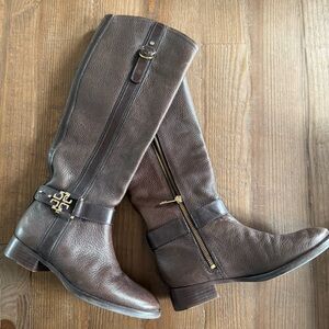 Tory Burch Dark Brown Over the Knee Boots